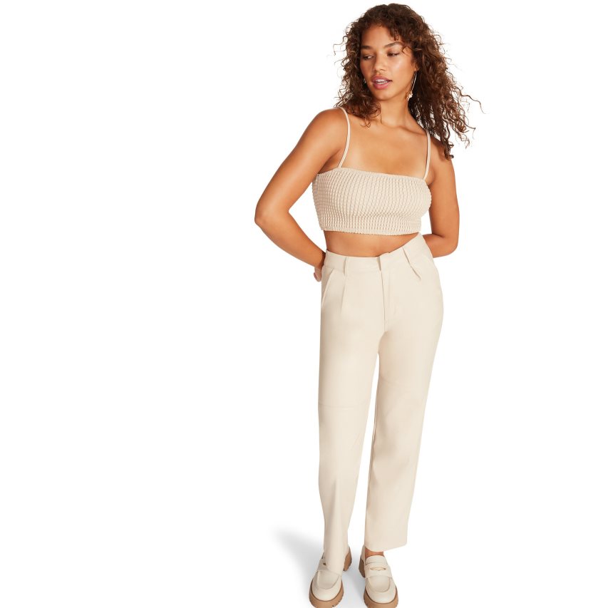 Pantalones Steve Madden Abby Mujer Creme | ES DCS286